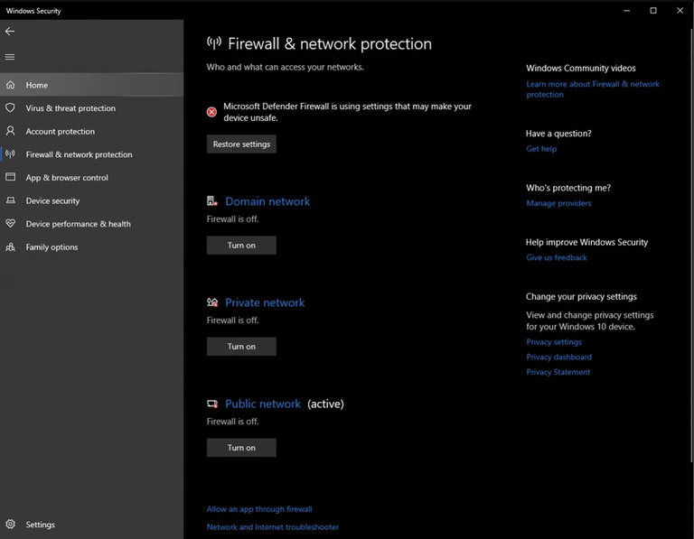 Firewalls